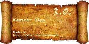 Kastner Olga névjegykártya
